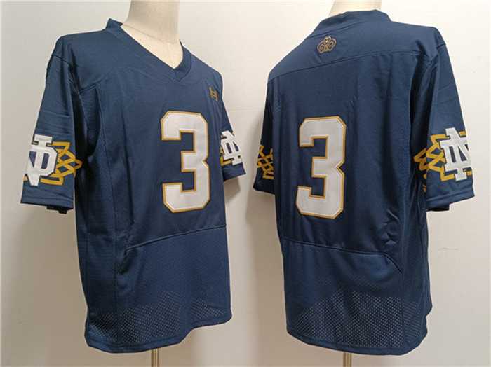 Men%27s Notre Dame Fighting Irish #3 Joe Montana Navy Limited Stitched Jersey->michigan wolverines->NCAA Jersey